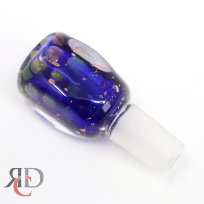 GLASS BOWL BLUE WITH GOLD ART BMD107-14M 1CT